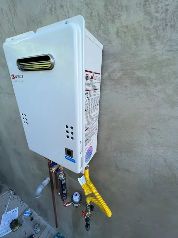 Tankless water heater installation for Westbrook Village homes